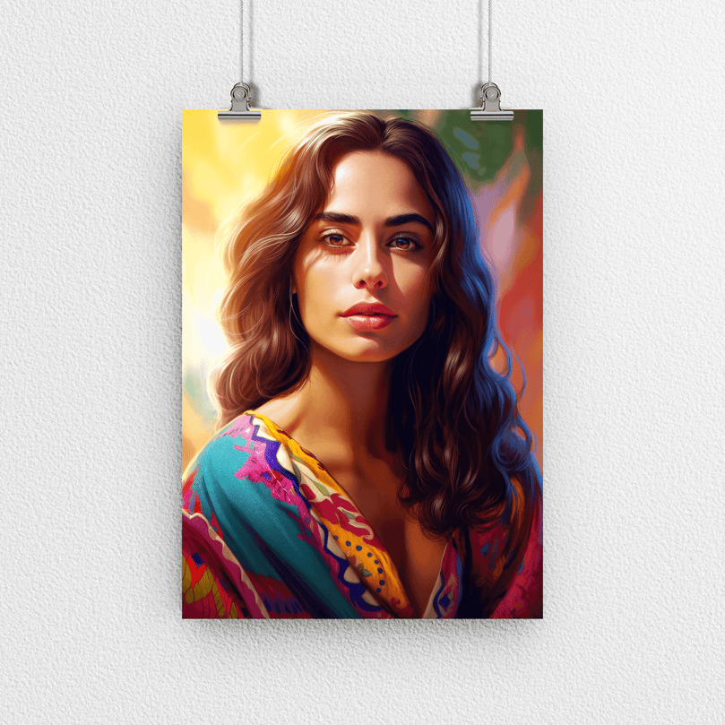 Latina Woman Portrait Poster Print - Latin - Modern Interiors Wall Art Décor