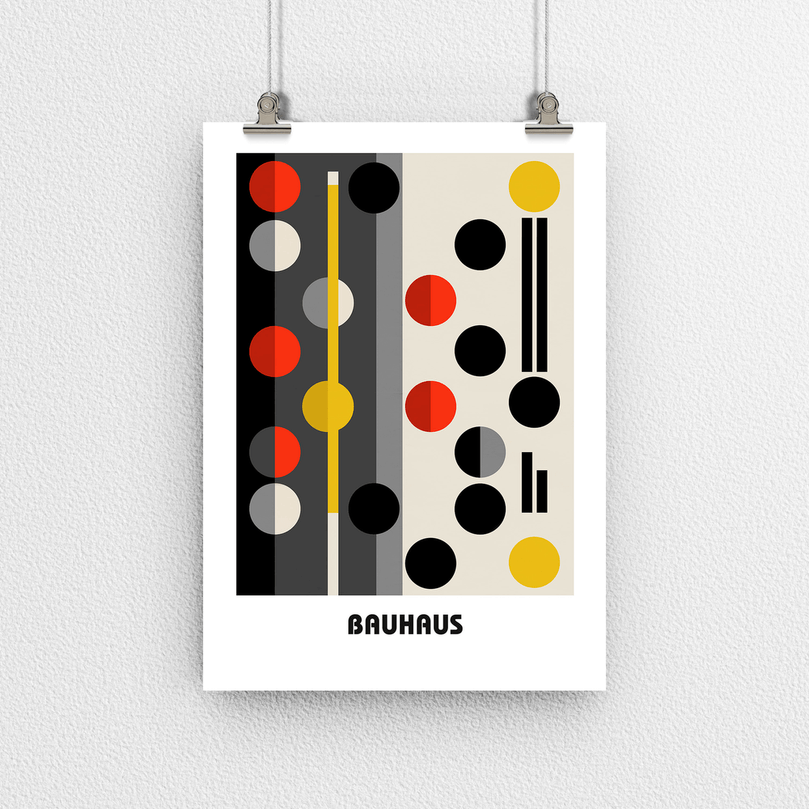 Bauhaus Print Poster - Modern Art, Wall Decor, Gallery Poster - Retro Design