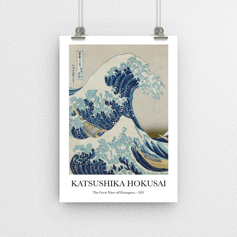 The Great Wave off Kanagawa, by Katsushika Hokusai : Poster Print