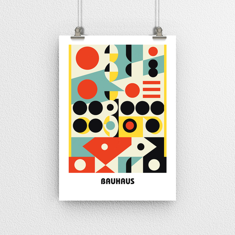 Bauhaus Print Poster - Modern Art, Wall Decor, Gallery Poster - Retro Design