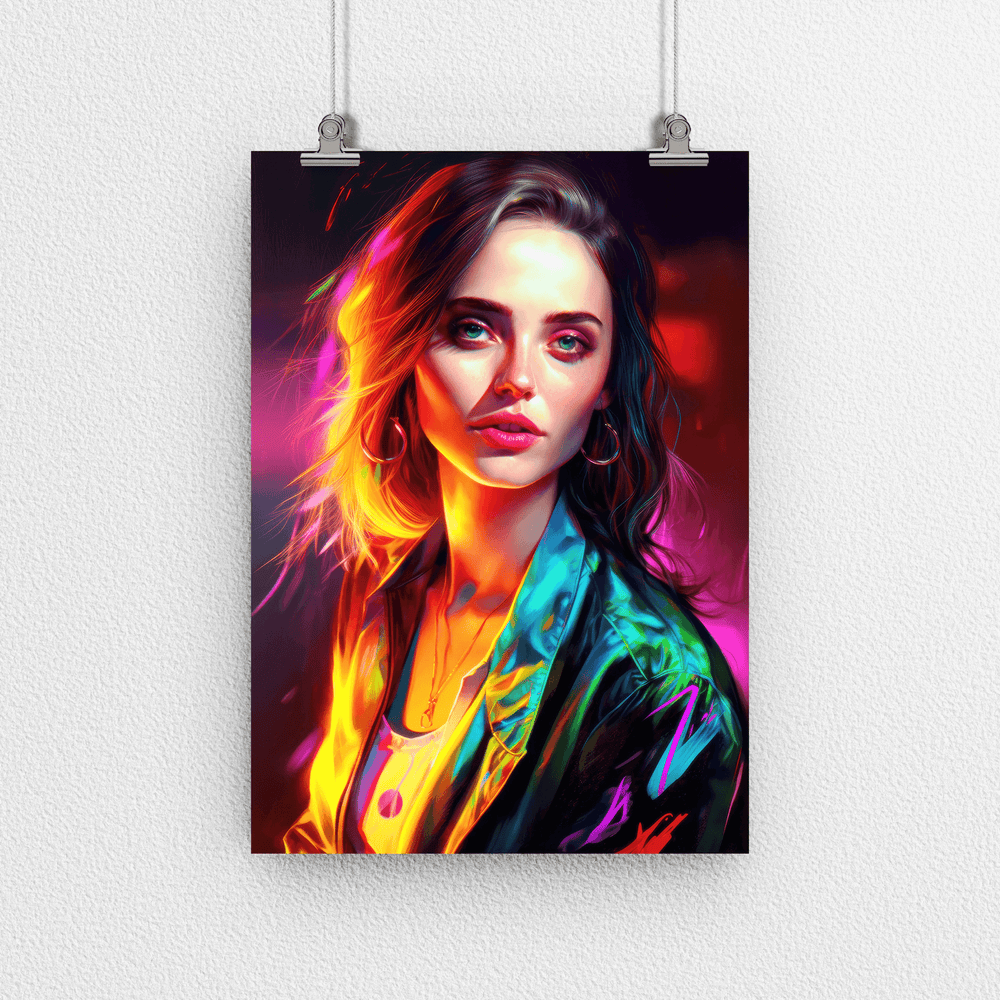 Stunning Woman Portrait Poster Print - Modern Interiors Wall Art Décor