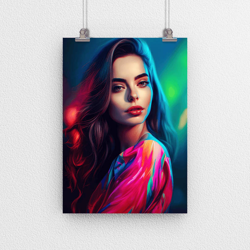 European Woman Portrait Poster - Europe - Modern Interiors Wall Art Décor