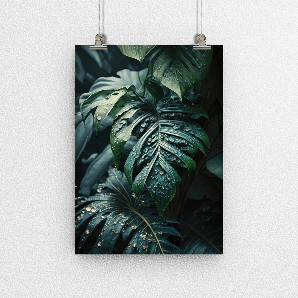 Exotic Tropical Leaf - Jungle Forest Nature Landscape – Modern Wall Art Decor Poster Print