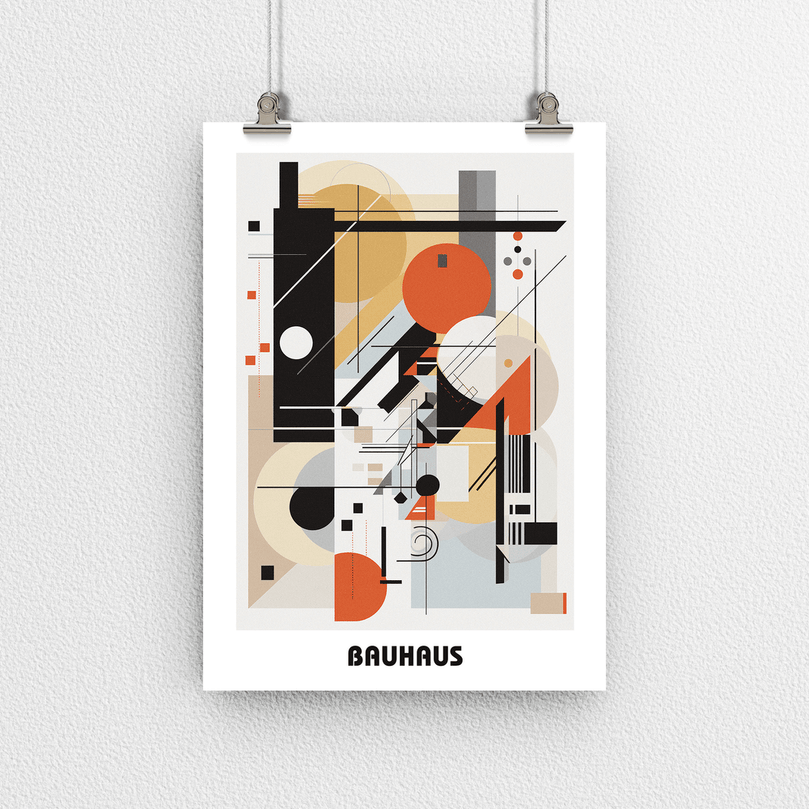 Bauhaus Print Poster - Modern Art, Wall Decor, Gallery Poster - Retro Design