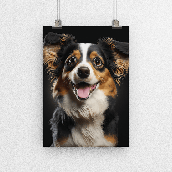 Cute Dog Portrait Poster Print - Modern Interiors Wall Art Décor