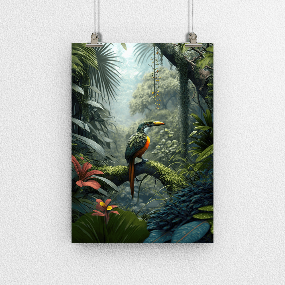 Tropical Bird - Natural Wildlife And Landscape – Modern Wall Art Decor Poster Print