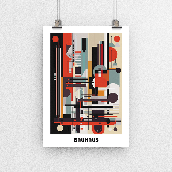 Bauhaus Print Poster - Modern Art, Wall Decor, Gallery Poster - Retro Design