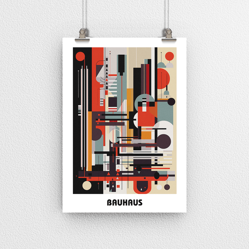 Bauhaus Print Poster - Modern Art, Wall Decor, Gallery Poster - Retro Design