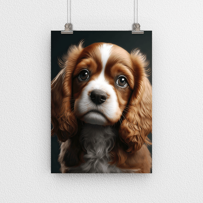 Cute Dog Portrait Poster Print - Modern Interiors Wall Art Décor