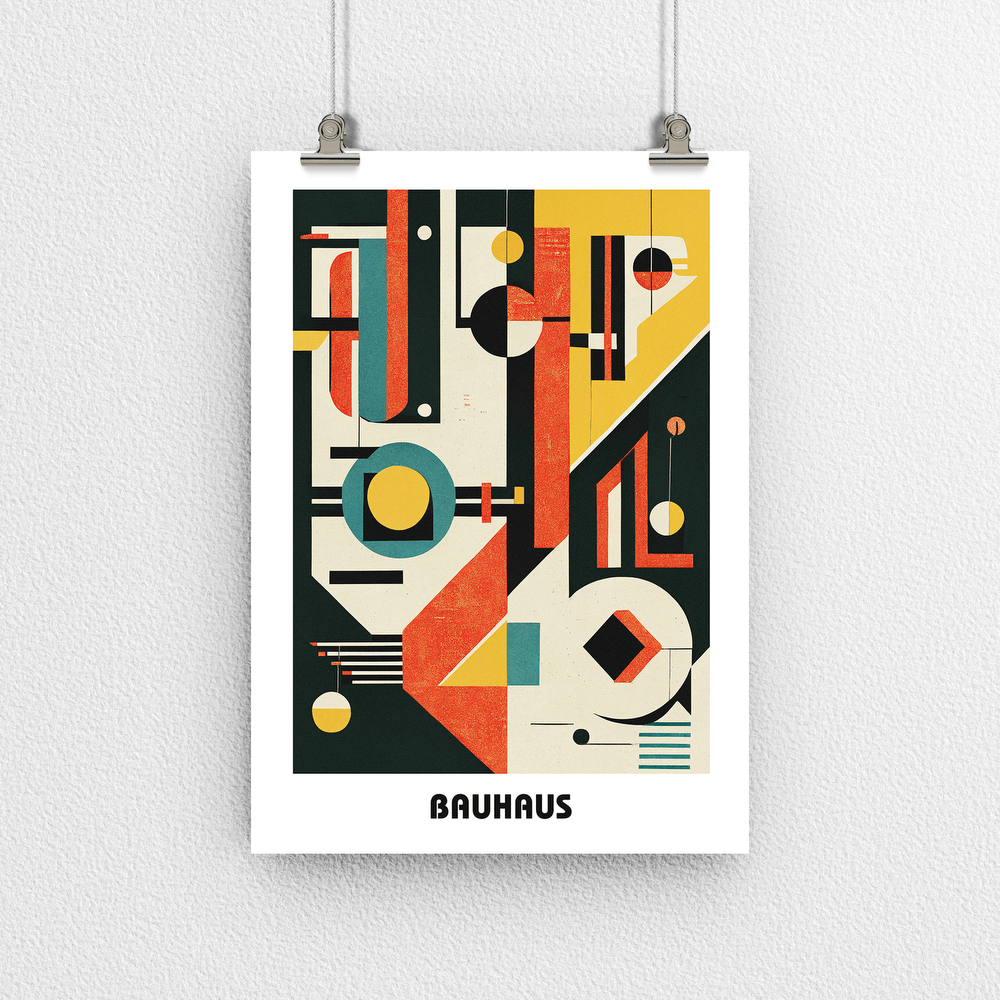 Bauhaus Print Poster - Modern Art, Wall Decor, Gallery Poster - Retro Design