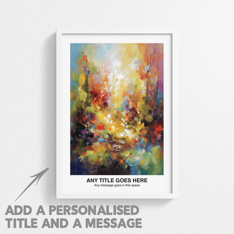 Personalised Abstract Impressionism Art Poster Print - For Wall Decor