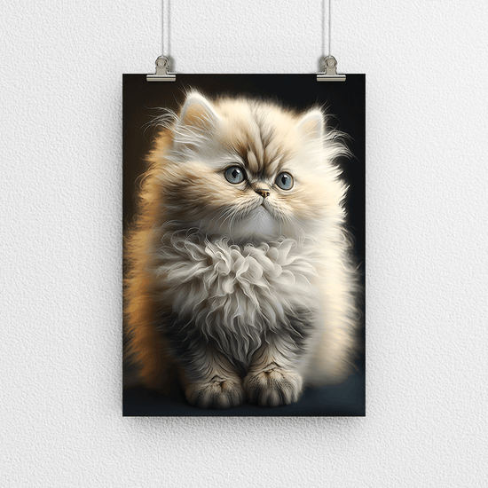 Cute Cat Portrait Poster Print - Modern Interiors Wall Art Décor