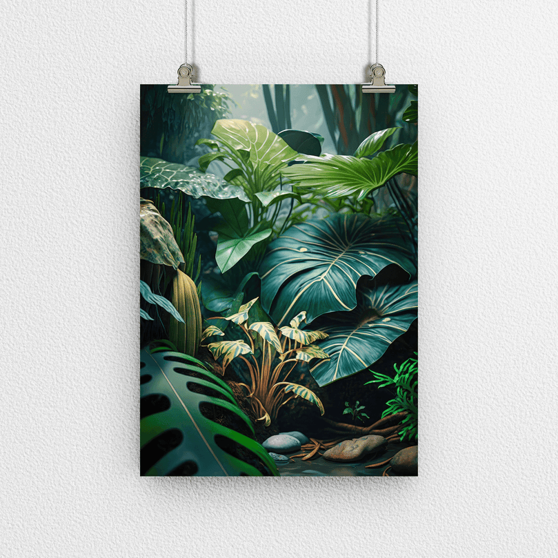 Exotic Tropical Leaf - Jungle Forest Nature Landscape – Modern Wall Art Decor Poster Print