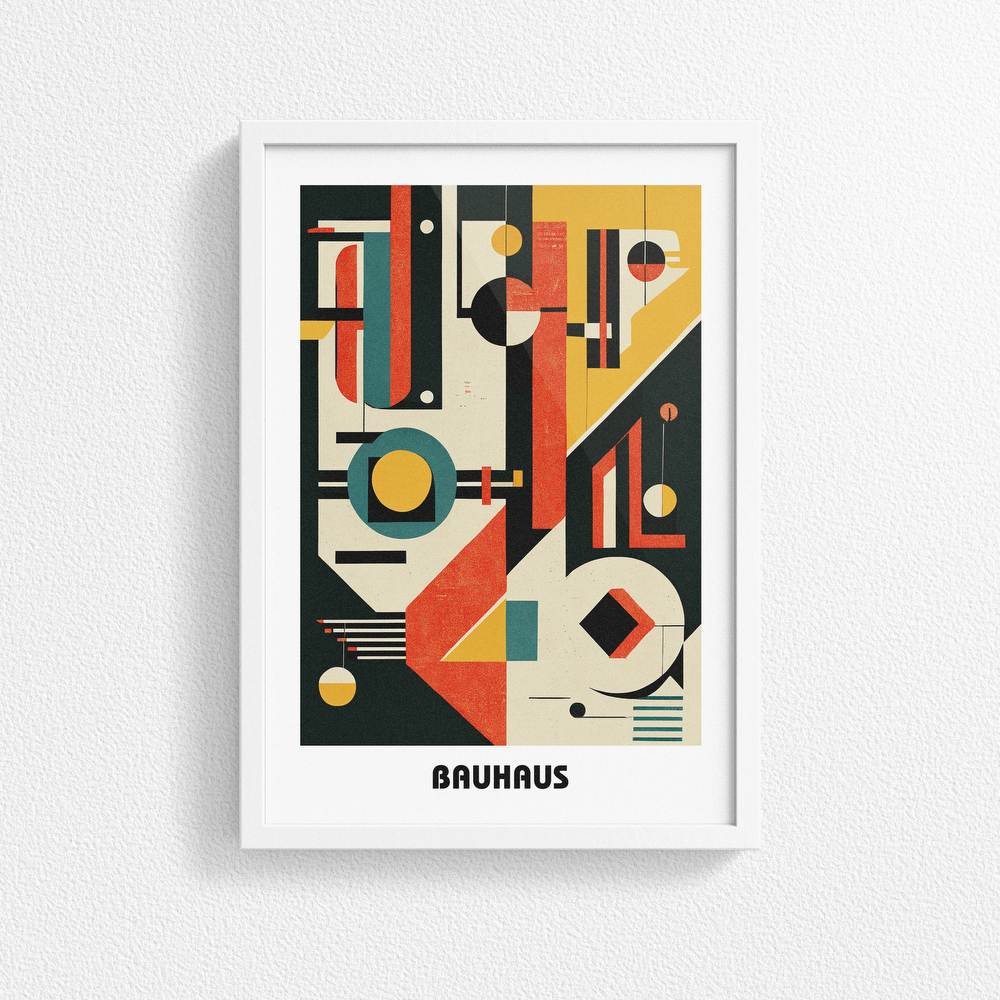 Bauhaus Print Poster - Modern Art, Wall Decor, Gallery Poster - Retro Design