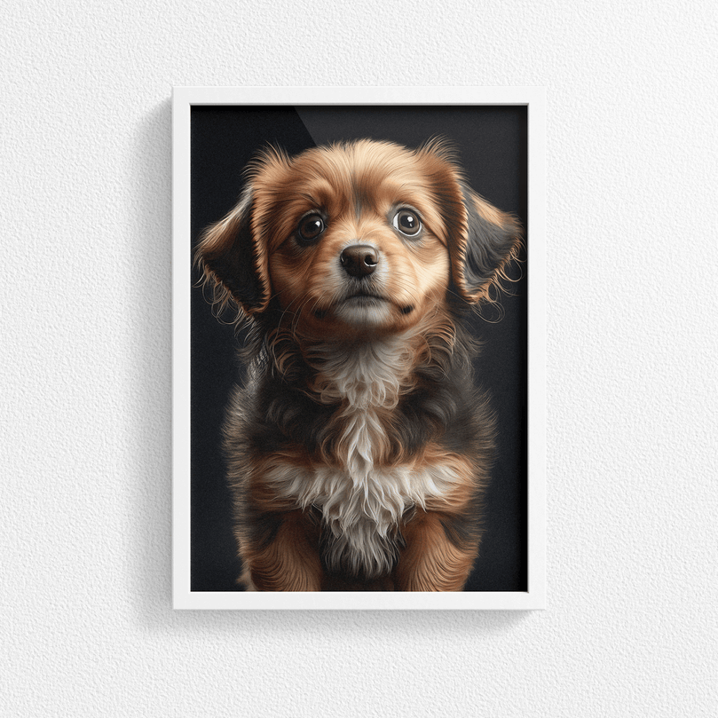 Cute Dog Portrait Poster Print - Modern Interiors Wall Art Décor