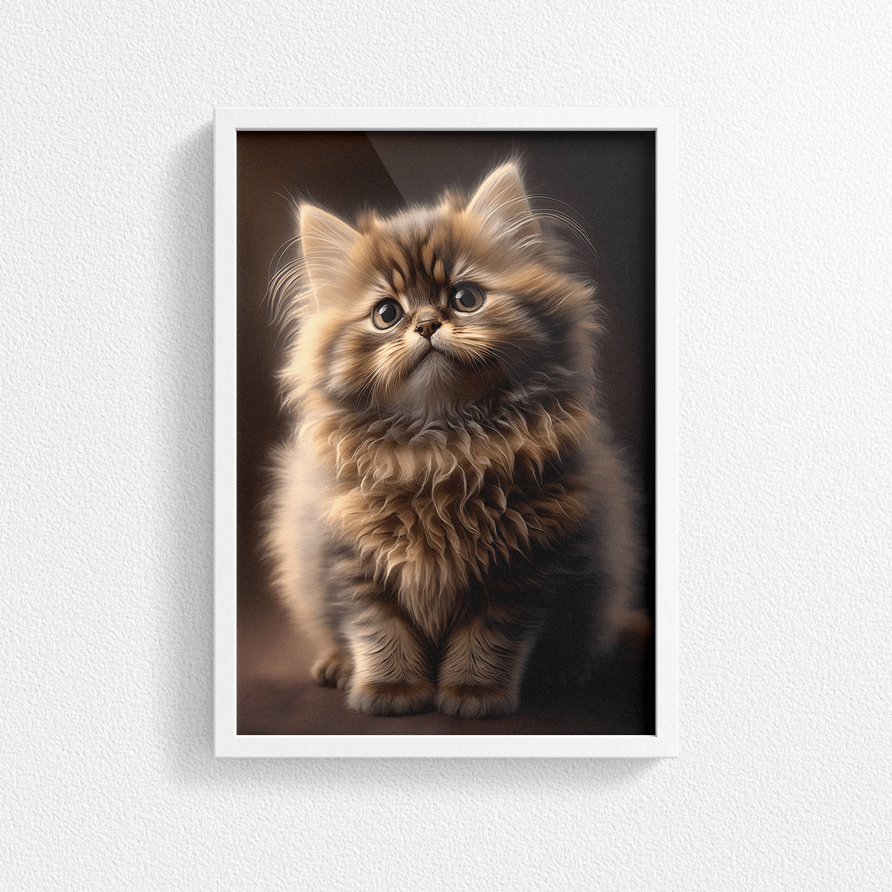 Cute Cat Portrait Poster Print - Modern Interiors Wall Art Décor