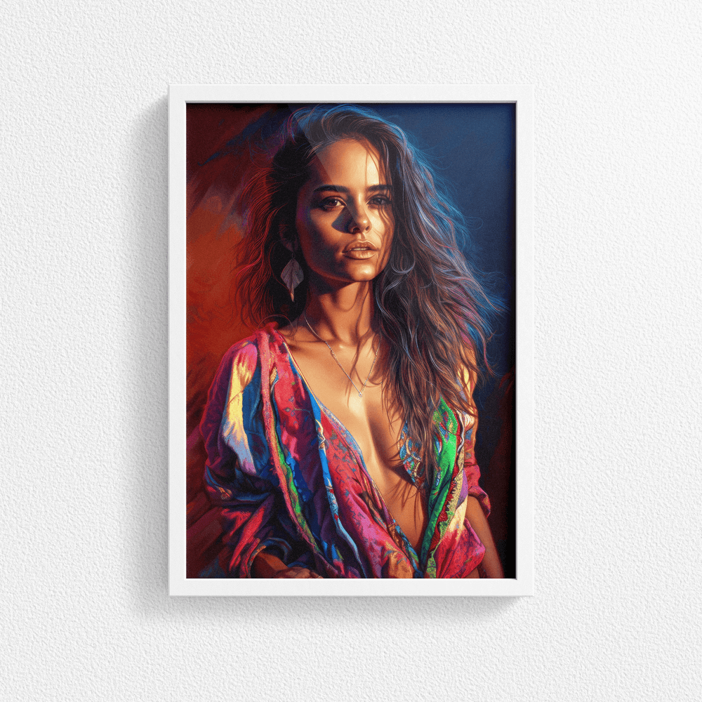 Western Woman Portrait Poster Print - Modern Interiors Wall Art Décor