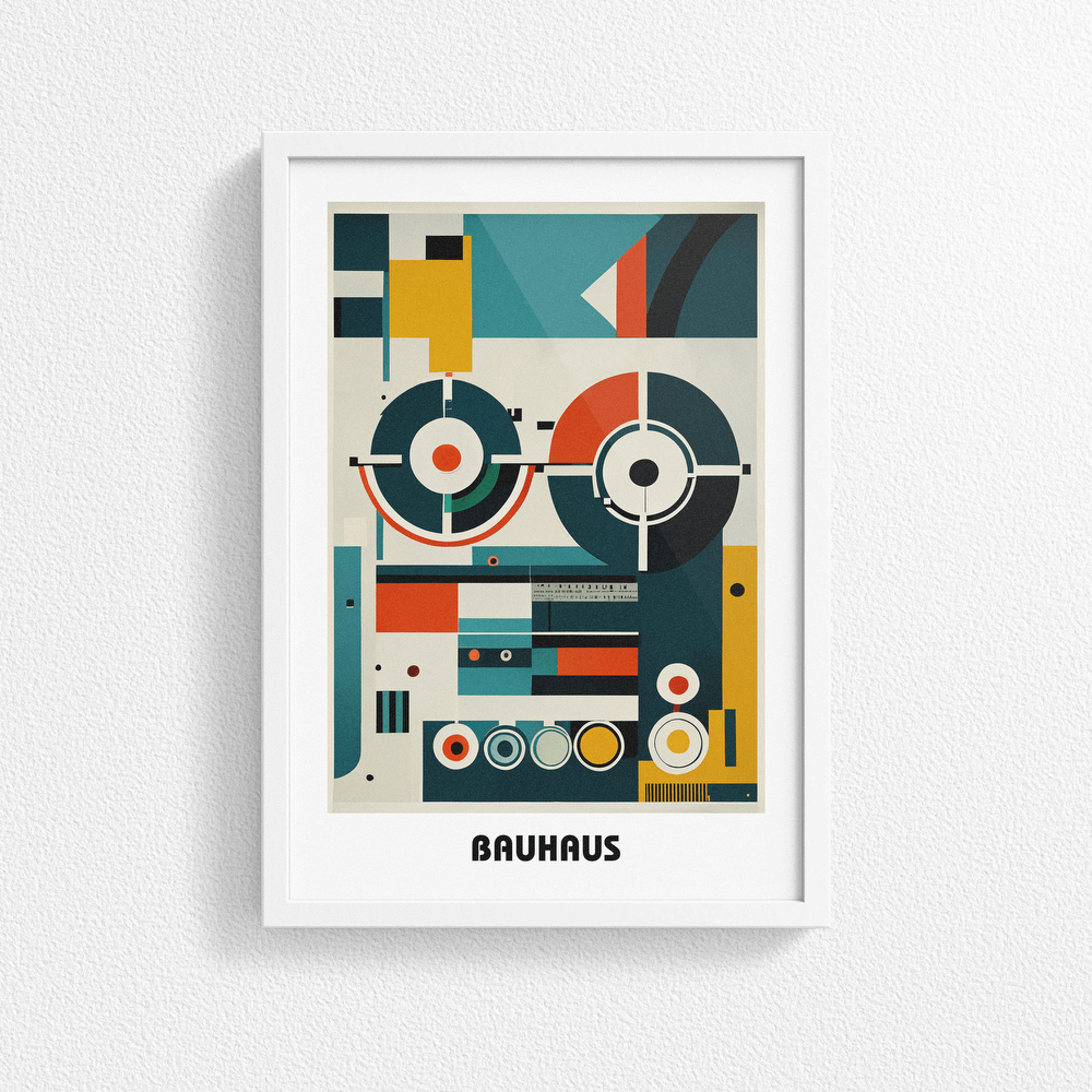 Bauhaus Print Poster - Modern Art, Wall Decor, Gallery Poster - Retro Design