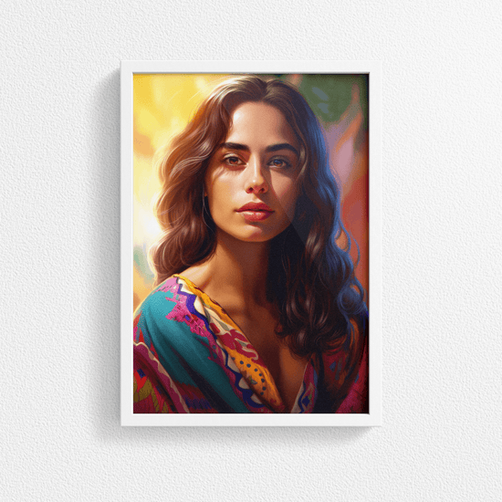 Latina Woman Portrait Poster Print - Latin - Modern Interiors Wall Art Décor