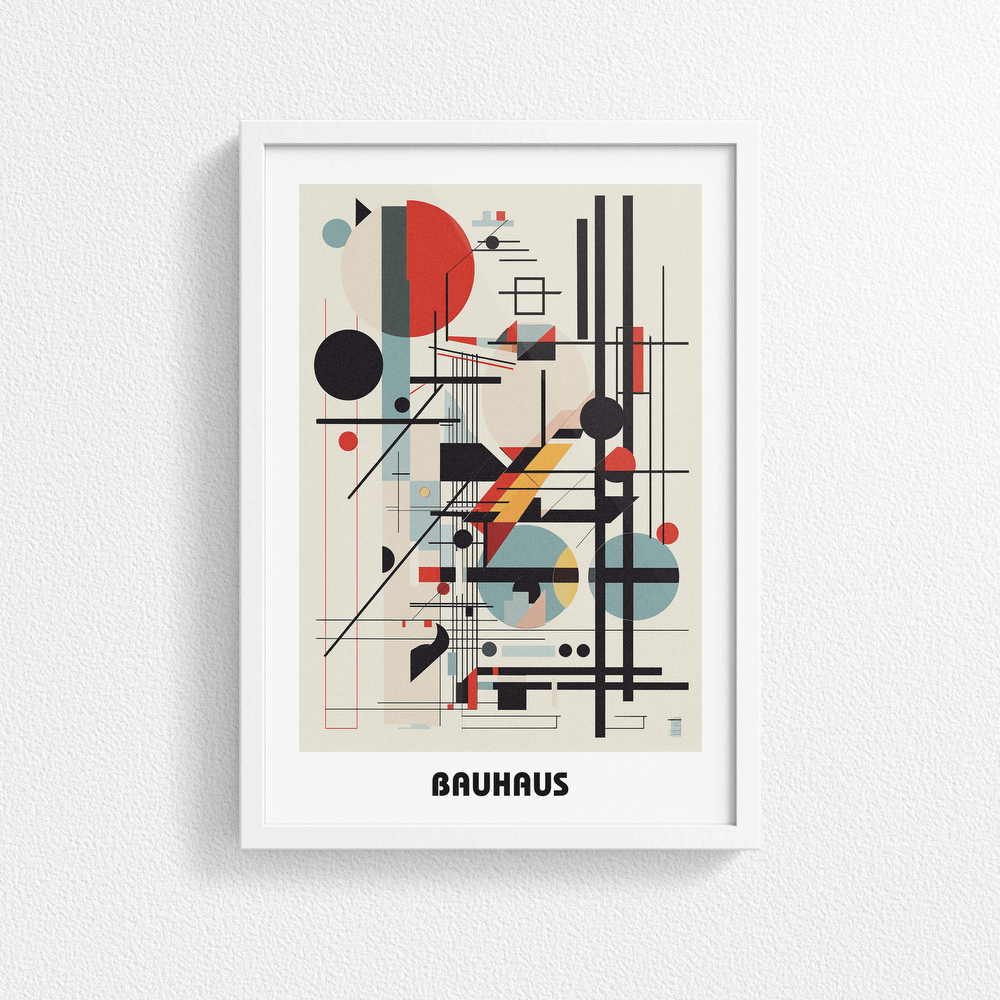 Bauhaus Print Poster - Modern Art, Wall Decor, Gallery Poster - Retro Design