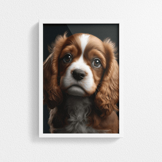 Cute Dog Portrait Poster Print - Modern Interiors Wall Art Décor