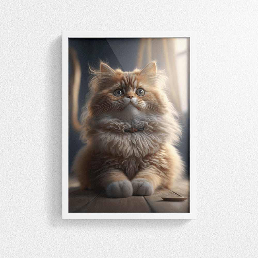 Cute Cat Portrait Poster Print - Modern Interiors Wall Art Décor