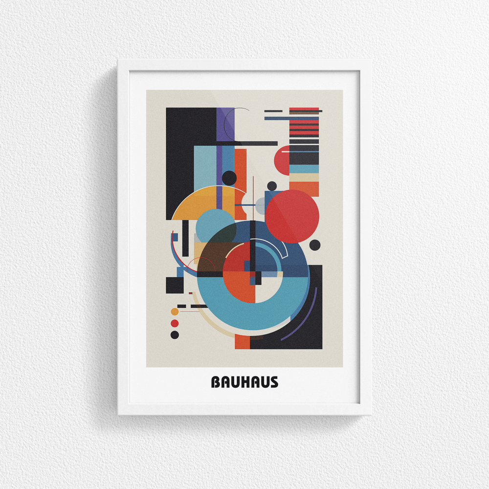 Bauhaus Print Poster - Modern Art, Wall Decor, Gallery Poster - Retro Design