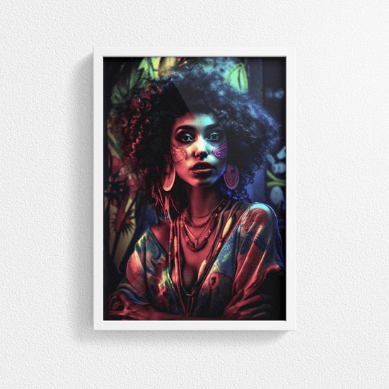 Afro-Latina Woman Portrait Poster - Latin Africa - Modern Interiors Wall Art Décor