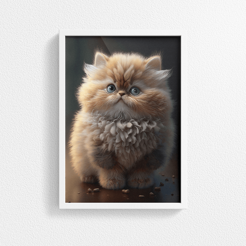 Cute Cat Portrait Poster Print - Modern Interiors Wall Art Décor