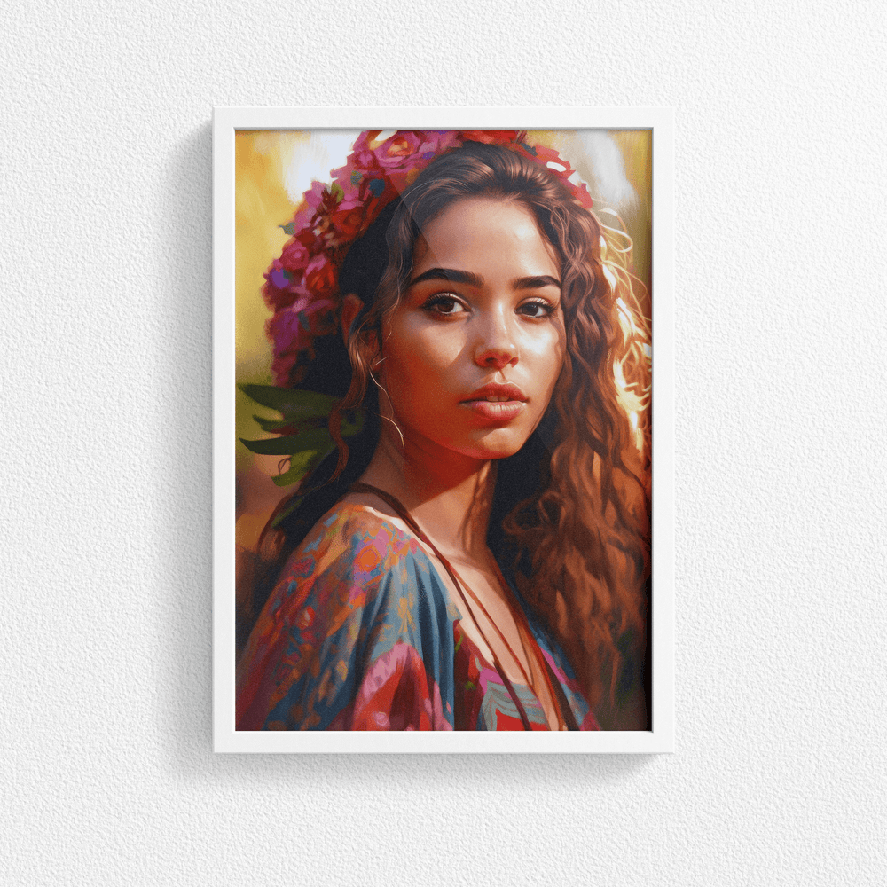 Latina Woman Portrait Poster Print - Latin - Modern Interiors Wall Art Décor