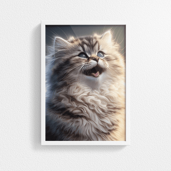 Cute Cat Kitten Portrait Poster Print - Modern Interiors Wall Art Décor