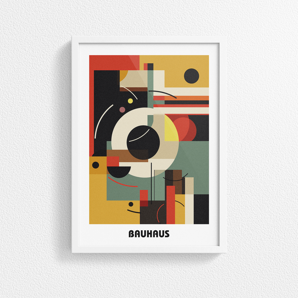 Bauhaus Print Poster - Modern Art, Wall Decor, Gallery Poster - Retro Design