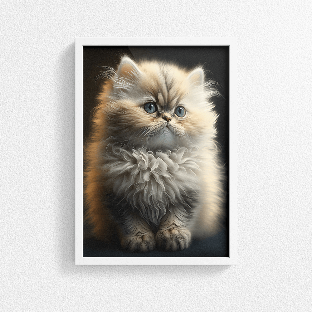 Cute Cat Portrait Poster Print - Modern Interiors Wall Art Décor