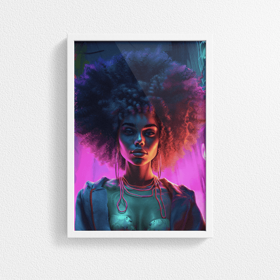 Afro-Latina Woman Portrait Poster - Latin Africa - Modern Interiors Wall Art Décor