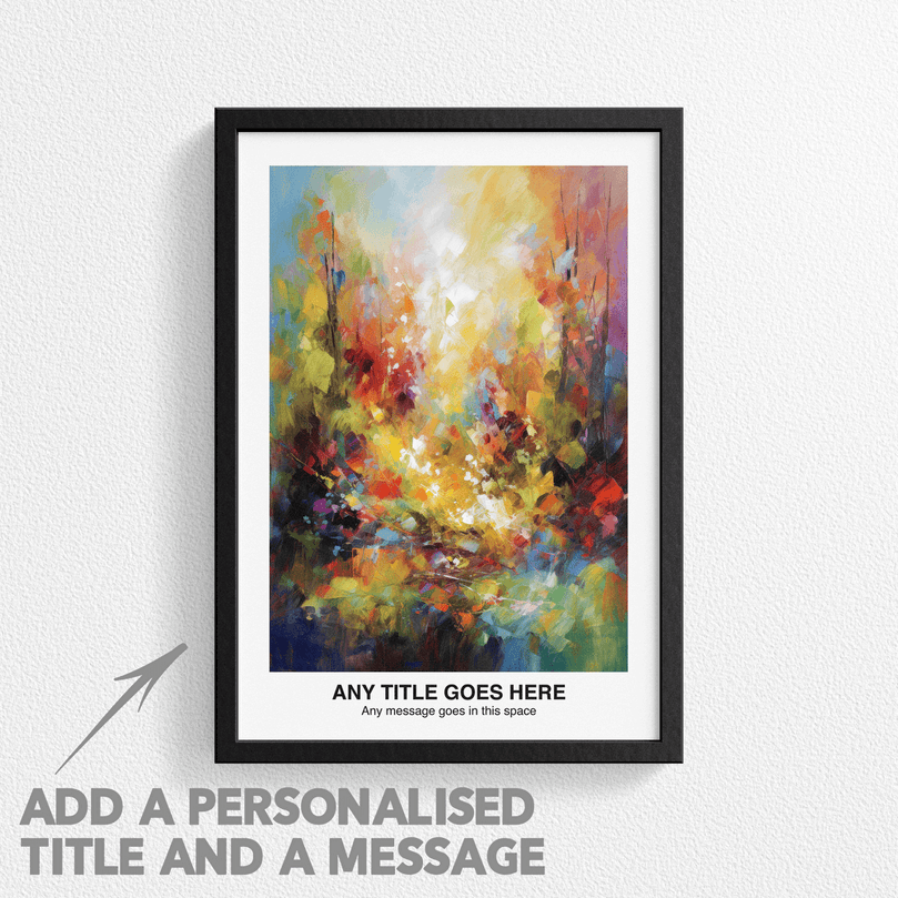 Personalised Abstract Impressionism Art Poster Print - For Wall Decor