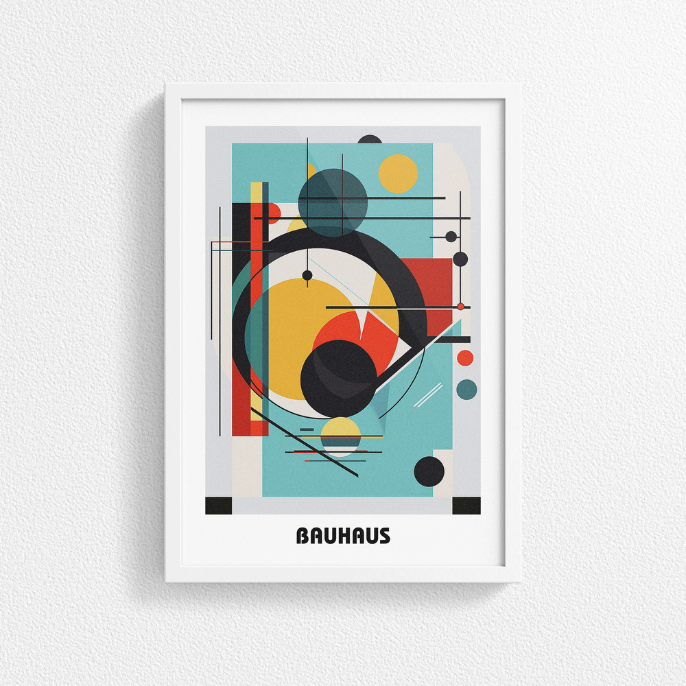 Bauhaus Print Poster - Modern Art, Wall Decor, Gallery Poster - Retro Design