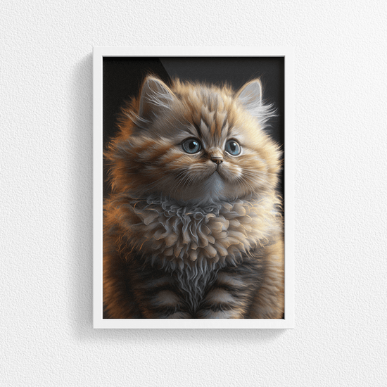 Cute Cat Kitten Portrait Poster Print - Modern Interiors Wall Art Décor