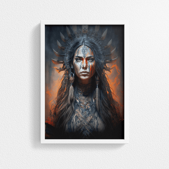 Tribal Woman Portrait Poster Print - Modern Interiors Wall Art Décor