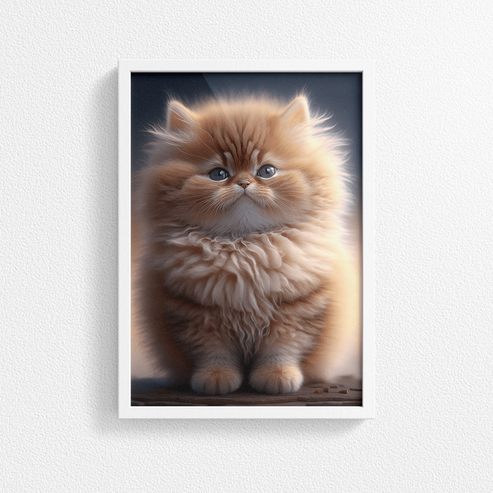 Cute Cat Portrait Poster Print - Modern Interiors Wall Art Décor