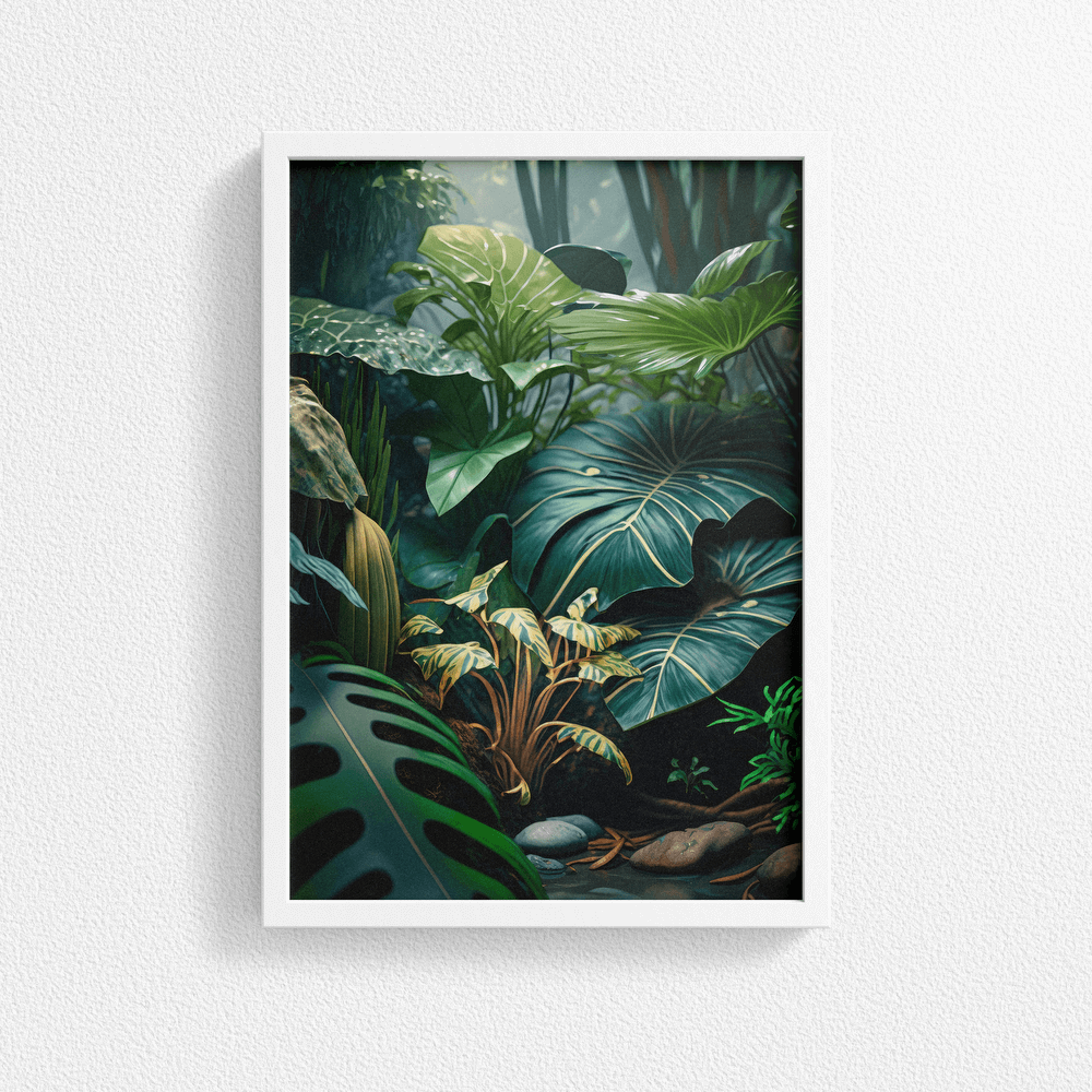 Exotic Tropical Leaf - Jungle Forest Nature Landscape – Modern Wall Art Decor Poster Print