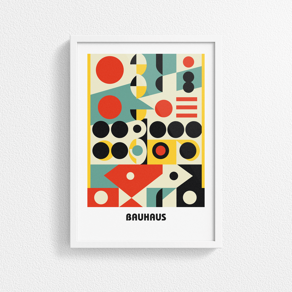 Bauhaus Print Poster - Modern Art, Wall Decor, Gallery Poster - Retro Design