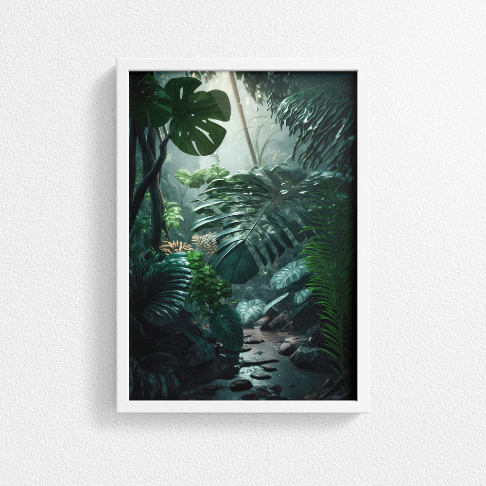 Exotic Tropical Leaf - Jungle Forest Nature Landscape – Modern Wall Art Decor Poster Print