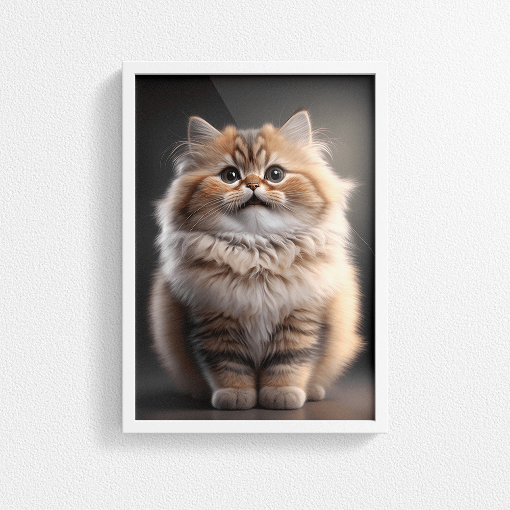 Cute Cat Portrait Poster Print - Modern Interiors Wall Art Décor