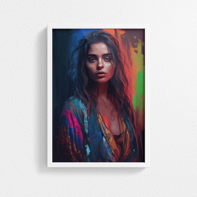 Western Woman Portrait Poster Print - Modern Interiors Wall Art Décor