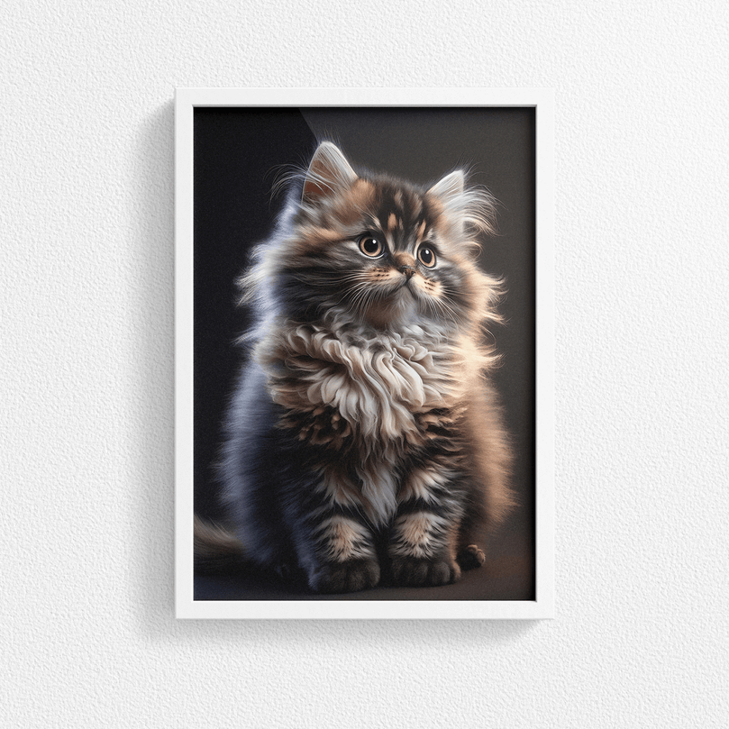 Cute Cat Portrait Poster Print - Modern Interiors Wall Art Décor