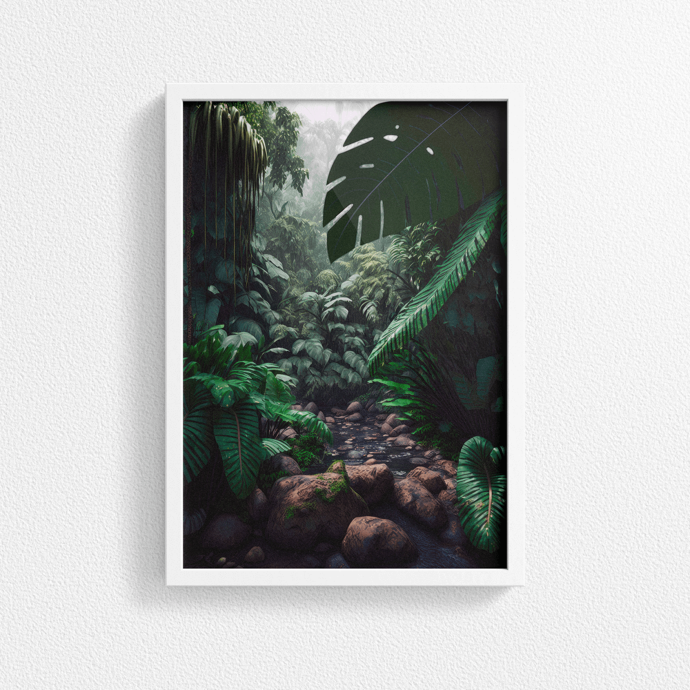 Tropical Rainforest - Natural Landscape – Modern Wall Art Decor Poster Print