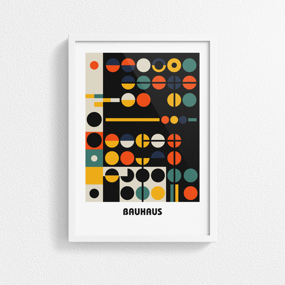 Bauhaus Print Poster - Modern Art, Wall Decor, Gallery Poster - Retro Design