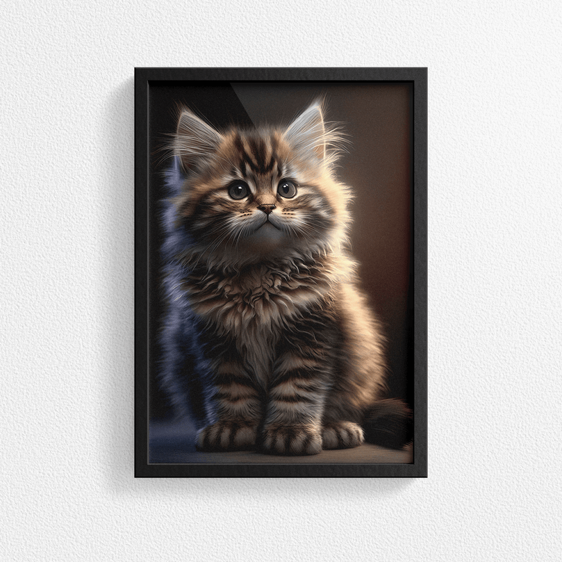 Cute Cat Portrait Poster Print - Modern Interiors Wall Art Décor