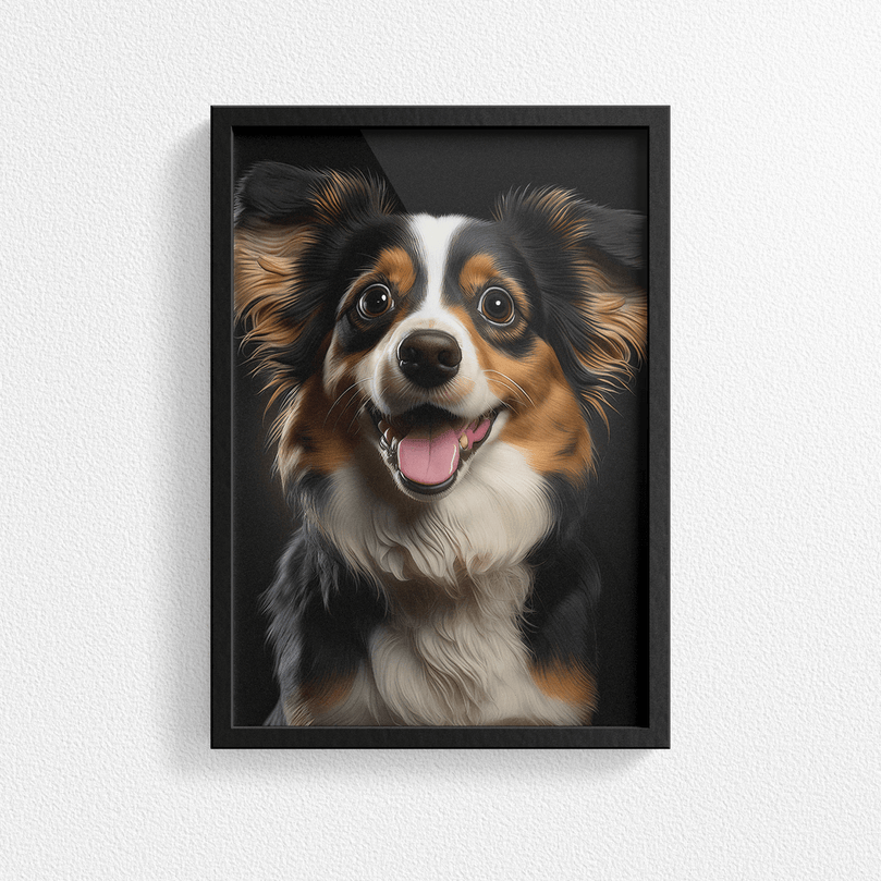 Cute Dog Portrait Poster Print - Modern Interiors Wall Art Décor