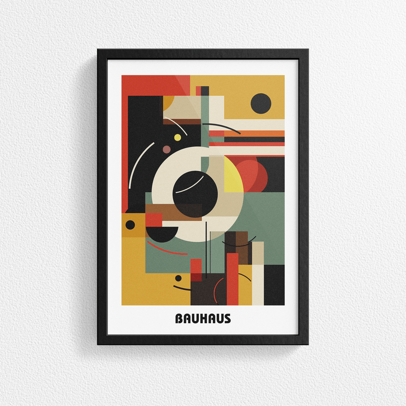 Bauhaus Print Poster - Modern Art, Wall Decor, Gallery Poster - Retro Design